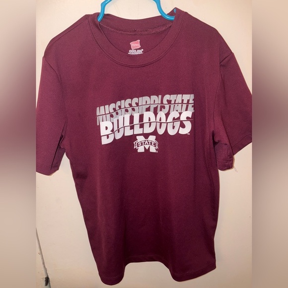 Mississippi State Bulldogs Kids T-Shirt | Maroon Hanes Cool Dri - Picture 1 of 3